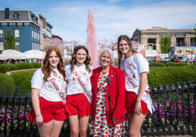 2024 Queens Court with Chairwoman at Fountain